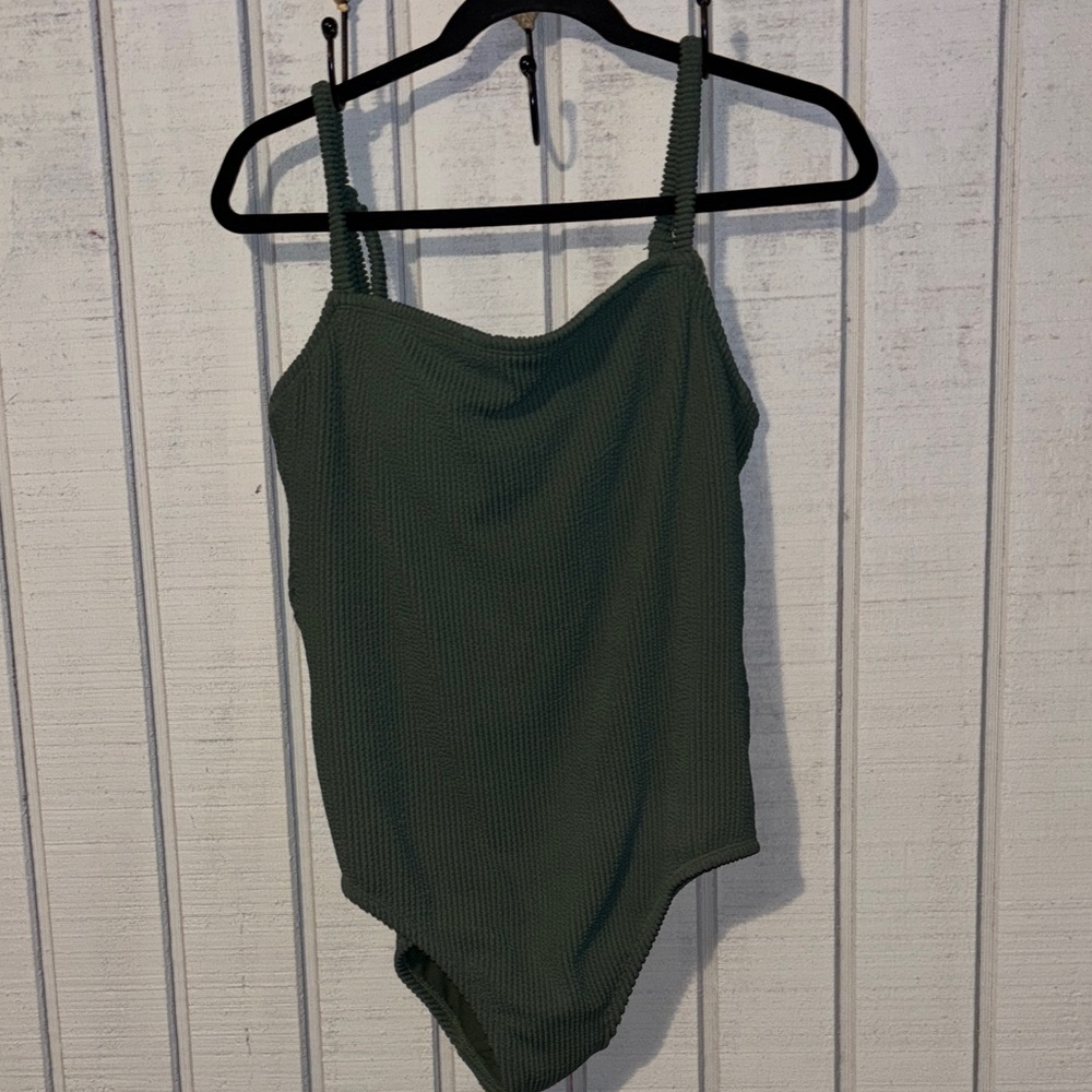 Kona Sol Olive Green One Piece Swimsuit